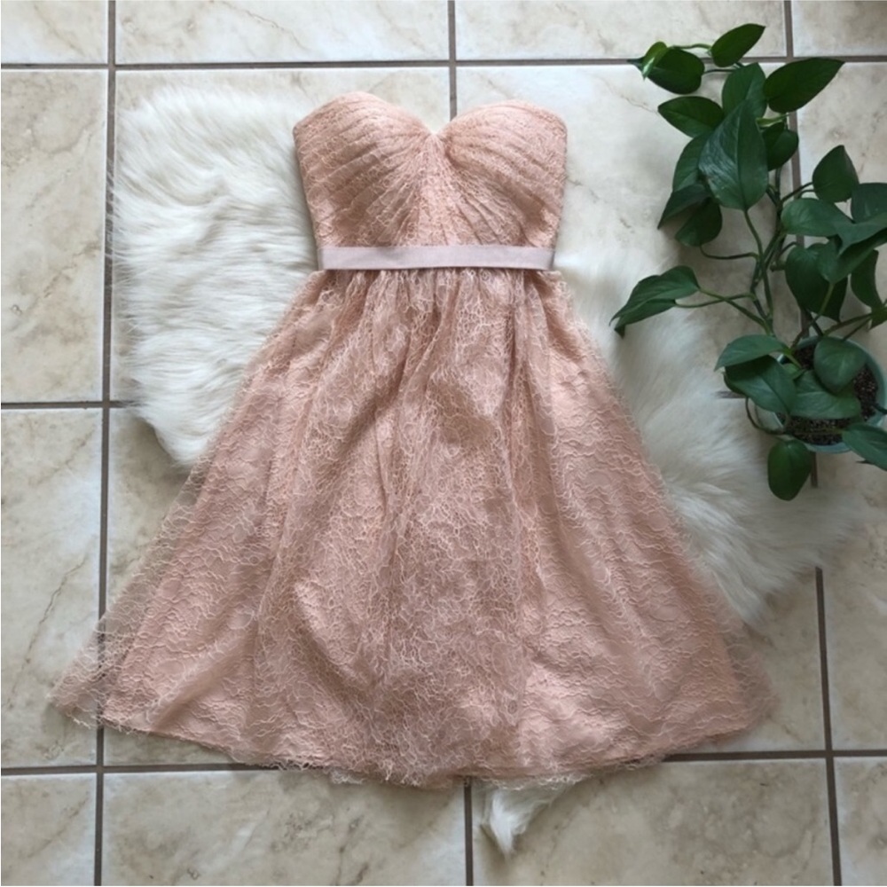 Jenny Yoo Lace Midi Bridesmaid Gown